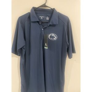 NWT Men’s Medium Golf Polo Penn State University Nittany Lions Navy Blue Antigua